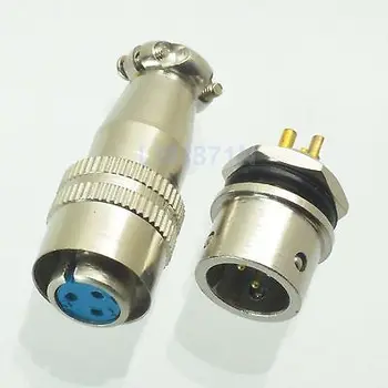 

DHL/EMS 40pcs connector M 9mm 3Pin metal audio slide-on aviation plug panel power chassis -d2