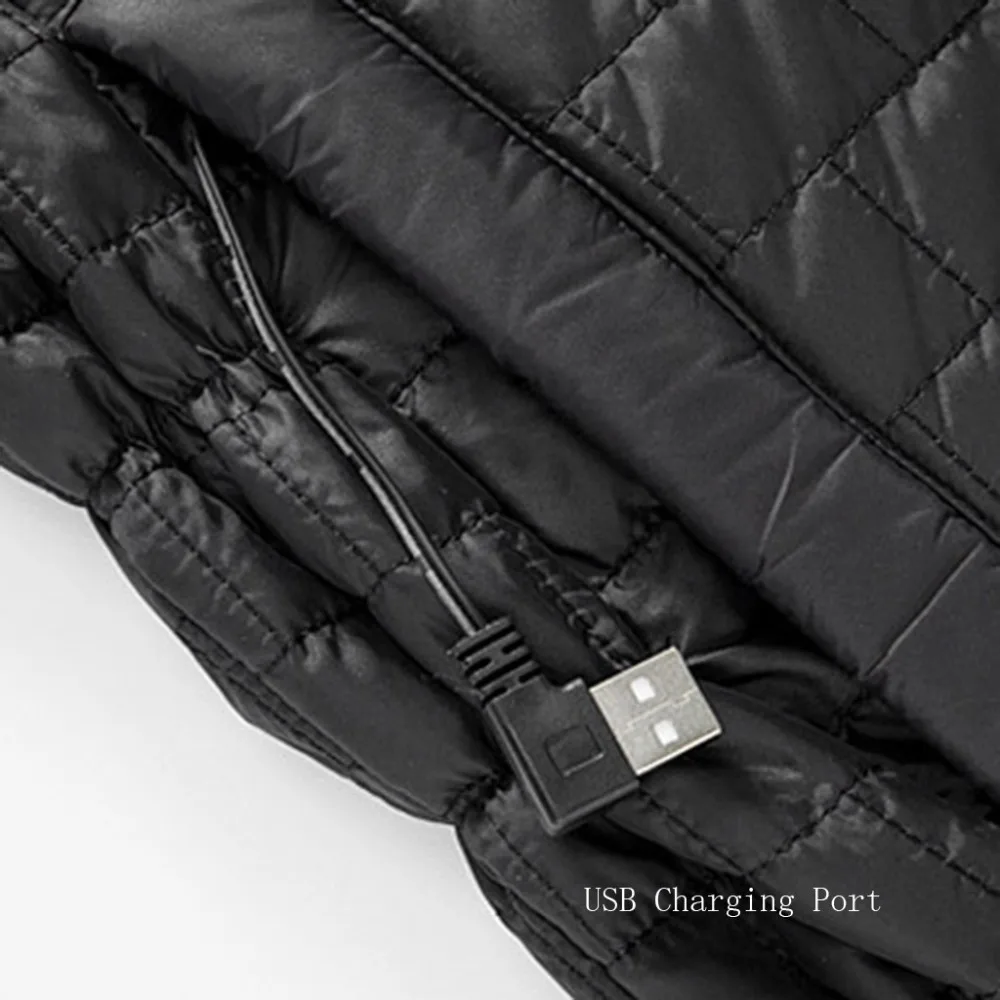 USB thermoelectric heating jacket heating vest winter warm outdoor plus fleece vest male outdoor washable heating vest 30D4 (13)