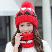 Женские бархатные вязаные шапки женские зимние модные алмазные Прошитые шерстяные шапочки с нагрудником женские уличные ветрозащитные шапки Skullies