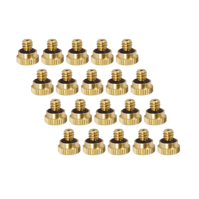 10 db Menetes Sárgaréz Mágó Fúvóka 0,1-0,8 Mm-Es Nyílás Víz Mister Alkatrészek Köd A Terasz Utáni Kishengeres Hűtéshez Kültéri Hűtés - Image 3