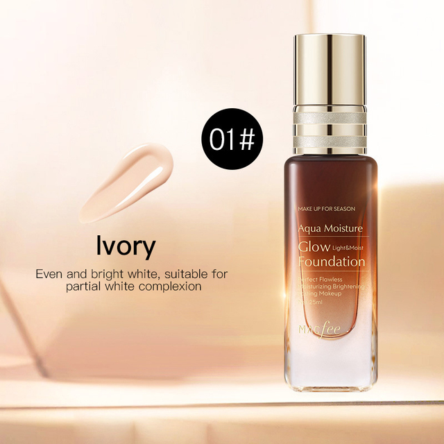 Small Brown Bottle Luminous Liquid Foundation Naturally Non-stick Powder Light And Translucent Concealer Cosmetic TSLM1