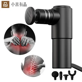 

2020 Youpin Pocket Fascia Gun Type-C Fast Charging Massager 4 Speeds 4 Massage Heads Deep Tissue Pocket Massager LED Display