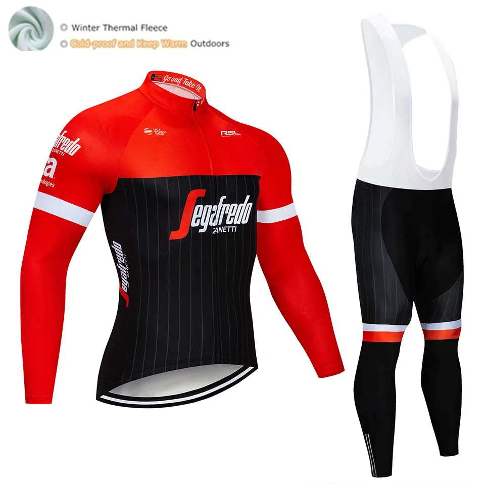 Winter Cycling Suit TREKING Pro Team, Зимняя Теплая Флисовая одежда для велоспорта, Мужская футболка с длинным рукавом, костюм для езды на велосипеде, MTB, одежда, комбинезон, комплект - Цвет: Winter Cycling Suit