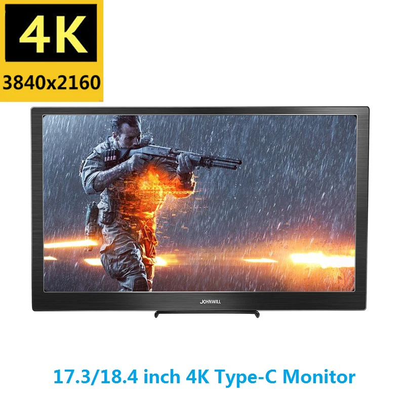 Портативный Экран 17 3 дюйма IPS Type C 4K для Switch PS4 Pro Xbox 60 Гц HDMI HDR монитор ПК ноутбука