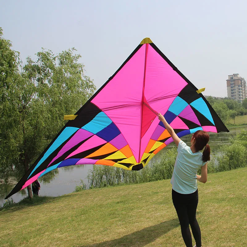 6 Square Meters Large Colorful Delta Kite For Audlts Triangle Big Single Line Kites