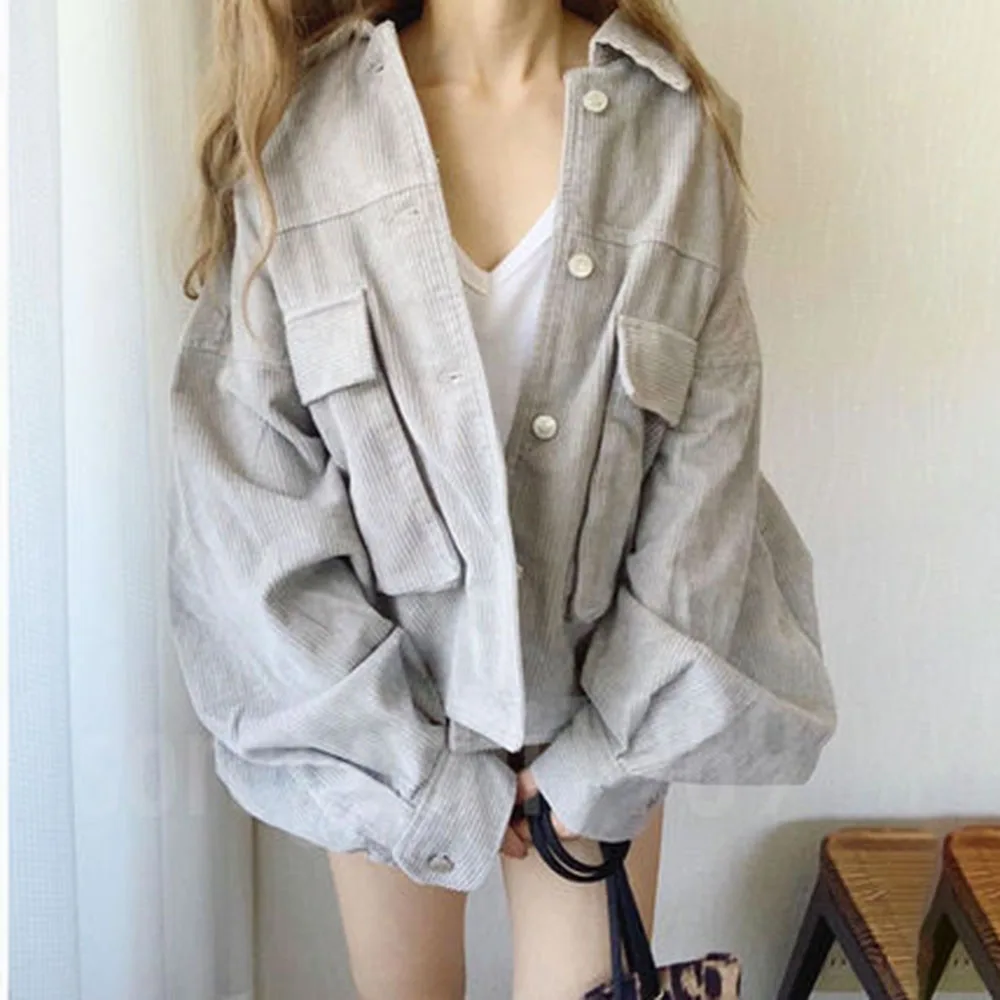 Короткая куртка, пальто, женская Корейская Повседневная простая однобортная Куртка Harajuku с заклепками, коричневая Базовая верхняя одежда
