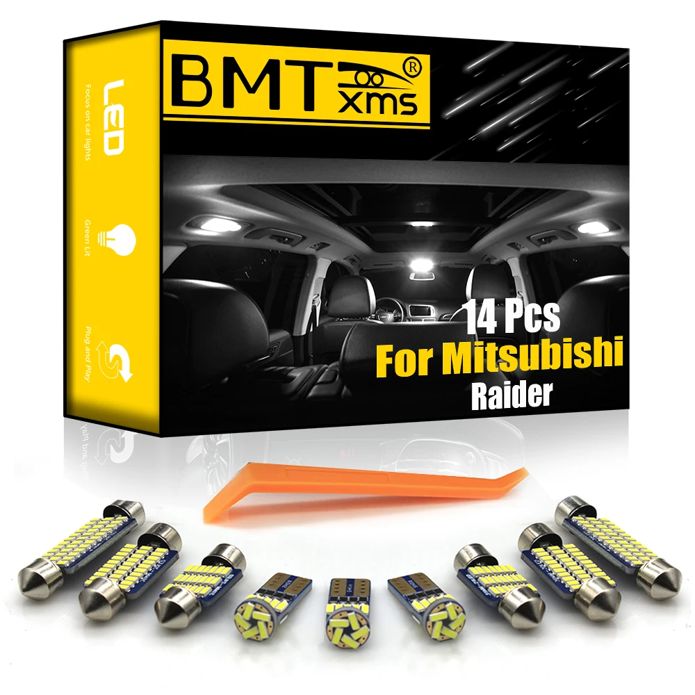 BMTxms 14PCS Canbus For Mitsubishi Raider 2006-2009 Vehicle LED Interior Map Dome Trunk Light License Plate Lamp Car Lighting | Автомобили