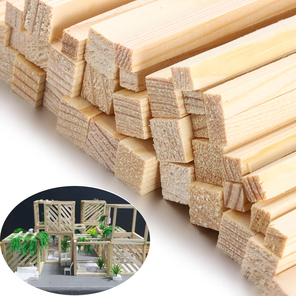 10/50Pcs Pine Round Wooden Rods Counting Sticks Educational Toys  Durable Dowel For Building Model Woodworking DIY Crafts Tools