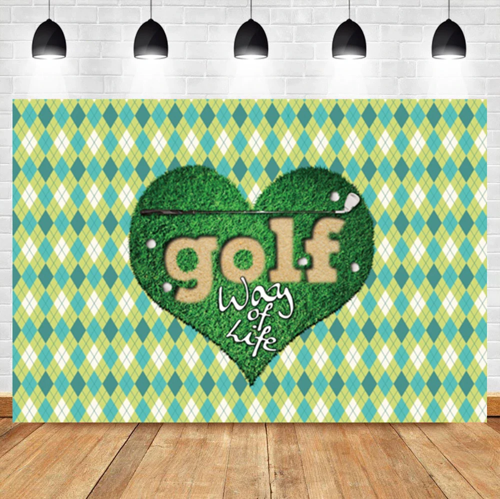 

Laeacco Love Lawn Golf Abstract Background Room Decoration Custom Birthday Party Photographic Photo Backdrop For Photo Studio