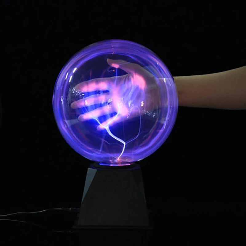bola de plasma de luz esfera de vidro lightning mesa de lâmpada levesmart espaços
