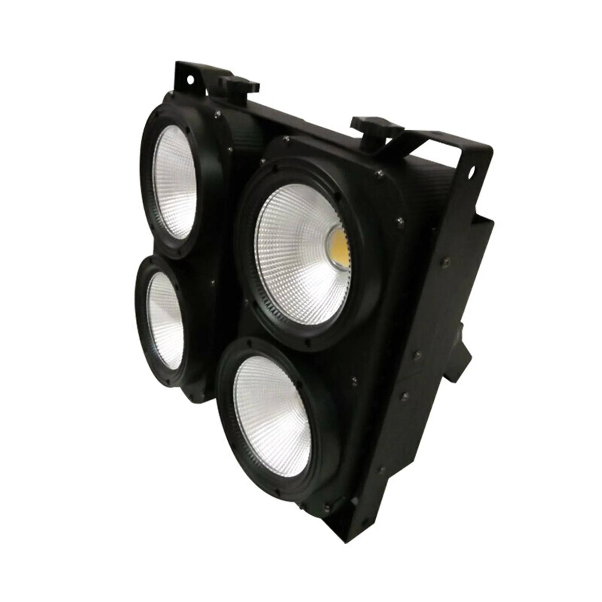 Nueva combinación profesional 4x100 Вт luz светодиодный intermitente 4 Охос COB фреска/blanco cálido Luz de lavado iluminación de escenario