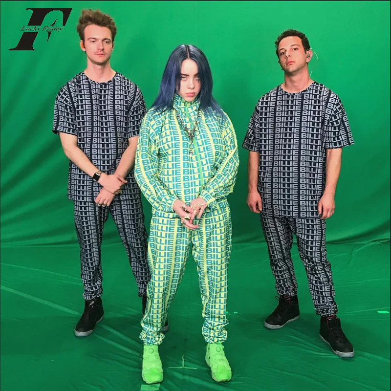 Billie eilish/толстовка с капюшоном зеленого цвета, толстовки с капюшоном bad guy, новая одежда с буквенным принтом, женские/мужские штаны, уличная одежда