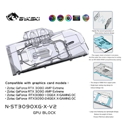 Bykski – bloc de refroidissement à eau pour jeu ZOTAC, carte graphique Geforce RTX 3090/3080 Trinity OC, processeur VGA, N ST3090XG X V2 