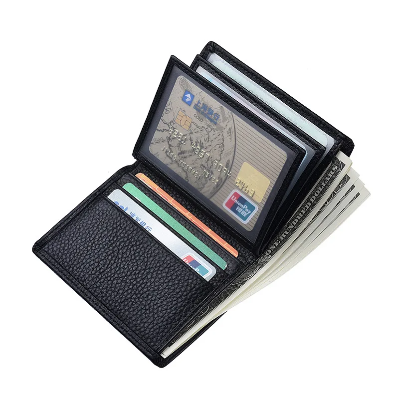 

New Men's Short Wallet Full-Grain Leather Verticle Leather Wallet Leather Driving zheng jian bao Vehicle Licens Card Wallet