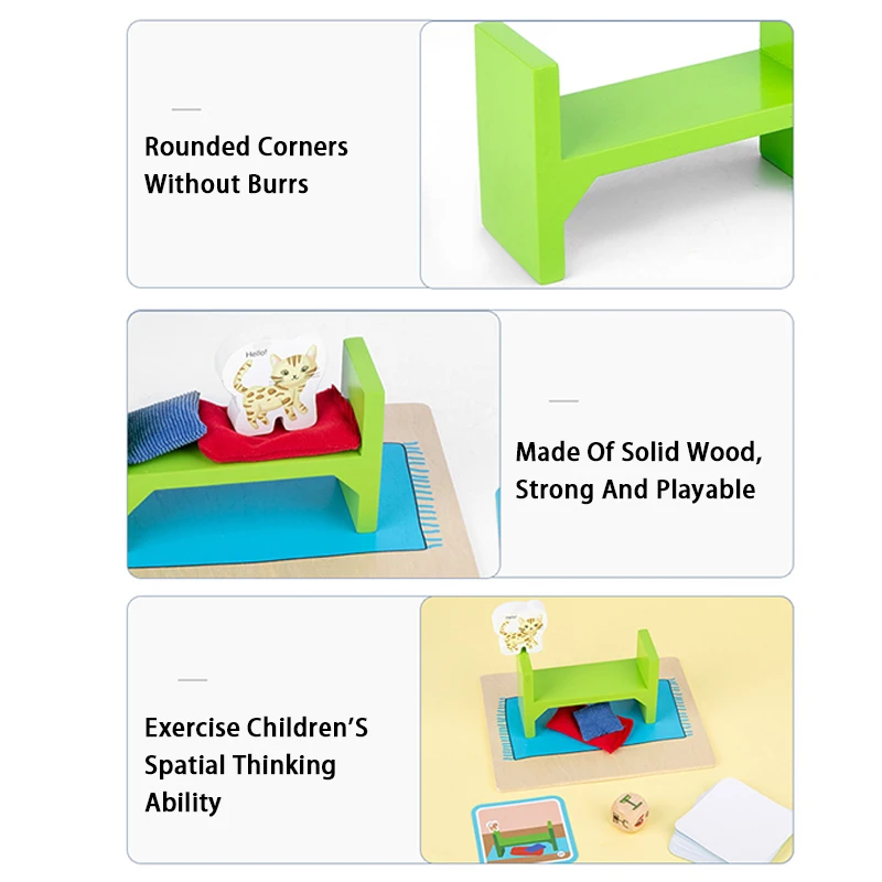 Kid Shape Matching Jigsaw Toy Memory Training Space Imagination Training Board Montessori Learning Match Bricks Sensory Toy Gift 4