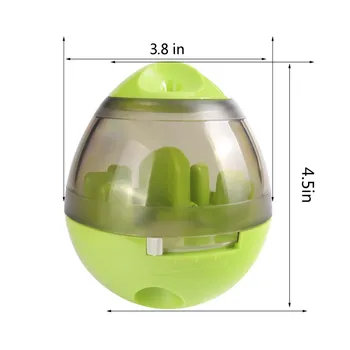 

Interactive Dog Cat Food Treat Ball Bowl Toy Funny Pet Shaking Leakage Food Container Puppy Cat Slow Feed Pet Tumbler Toy US B