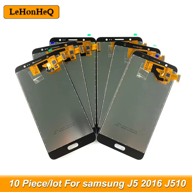 10 шт./лот J510 ЖК-дисплей для Samsung Galaxy J5 2016 J510F J510FN J510M сенсорный экран дигитайзер в