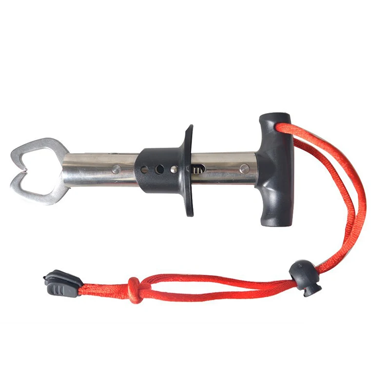 

T type stainless steel weighing function none fish catcher fishing gripper landing fishing light weight compact fish grip fish g