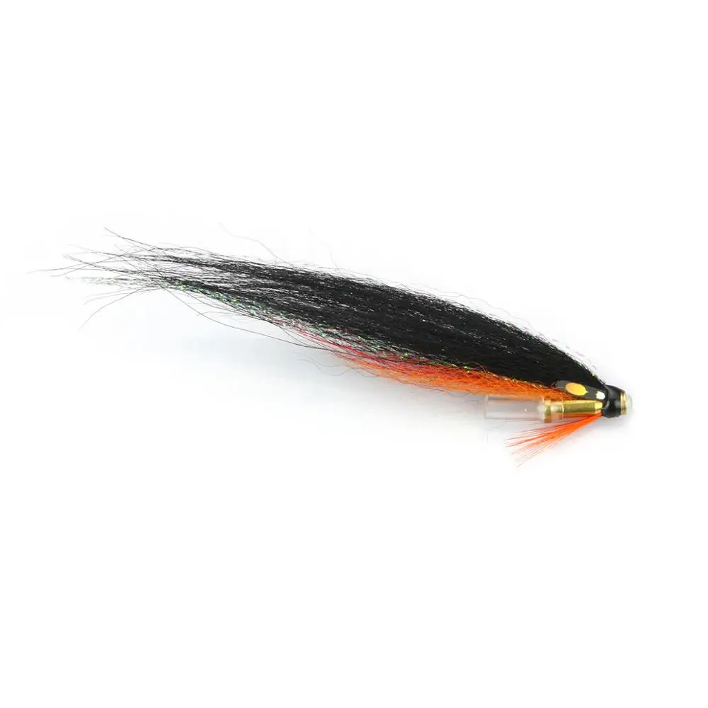 Black Orange Loop Bottle Tube Fly Salmon Sea Trout Flies (8-pack) | Спорт и развлечения