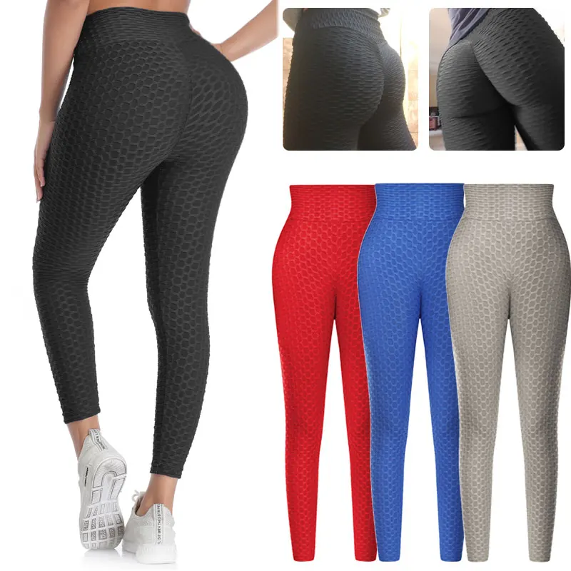 

High Waist Workout Leggins Women Fitness Leggings Ruched Butt Lifting Stretchy Leggings Push Up Sexy Fashion Solid Color Pants