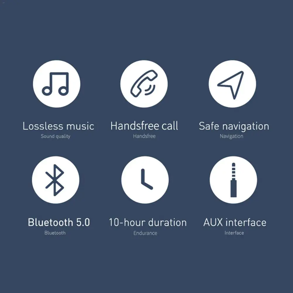 Автомобильный Bluetooth 5,0 беспроводной адаптер 3,5 мм аудио приемник Поддержка громкой связи адаптер