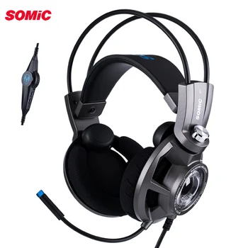 

Somic G954 USB Vibration 7.1 Gaming Headset Virtual Surround Game Earphone Headphones with Mic for computer Laptop Gamer