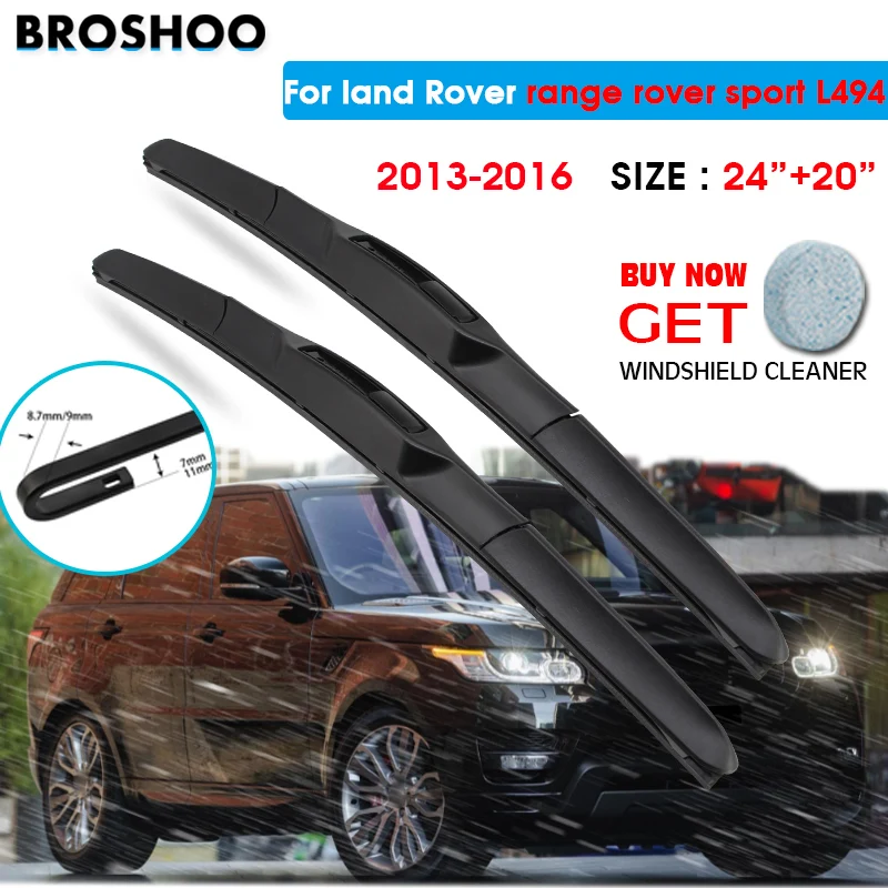 

Car Wiper Blade For land Rover range rover sport L494 24"+20" 2013-2016Auto Windscreen Windshield Wipers Blades Window Wash Arms