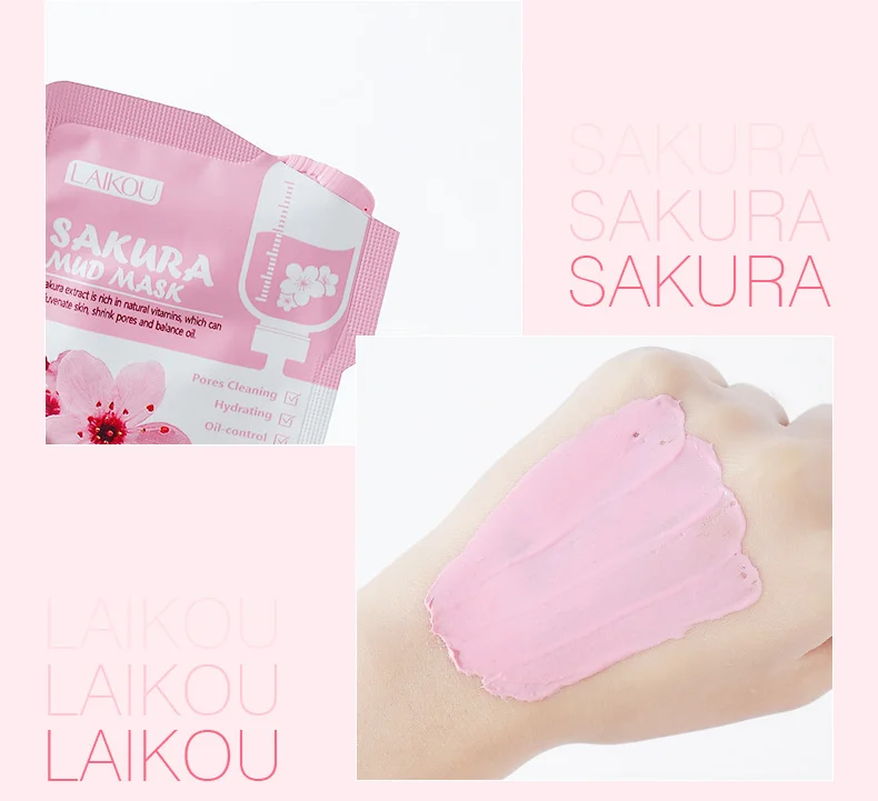 laikou sakura máscara facial de remove círculo escuro linhas de cuidados de limpeza profunda branqueamento anti acne remove cravos da pele hidratante