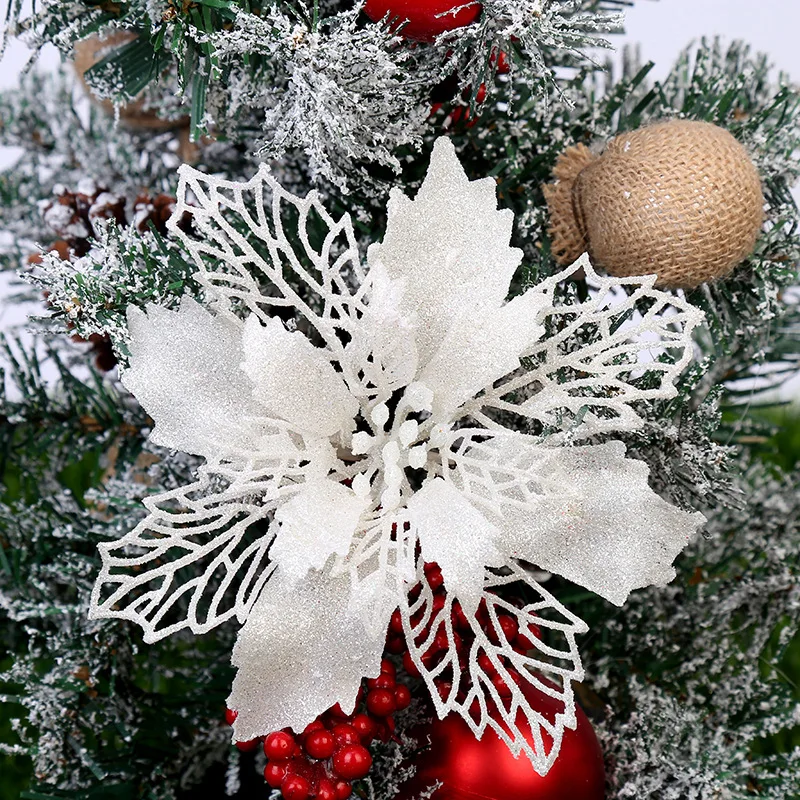 5 sztuk 9-16cm brokat sztuczne świąteczne kwiaty ozdoby na choinkę dla domu sztuczne kwiaty boże narodzenie ozdoby wystrój nowego roku 2 5 sztuk 9-16cm brokat sztuczne świąteczne kwiaty ozdoby na choinkę dla domu sztuczne kwiaty boże narodzenie ozdoby wystrój nowego roku 2