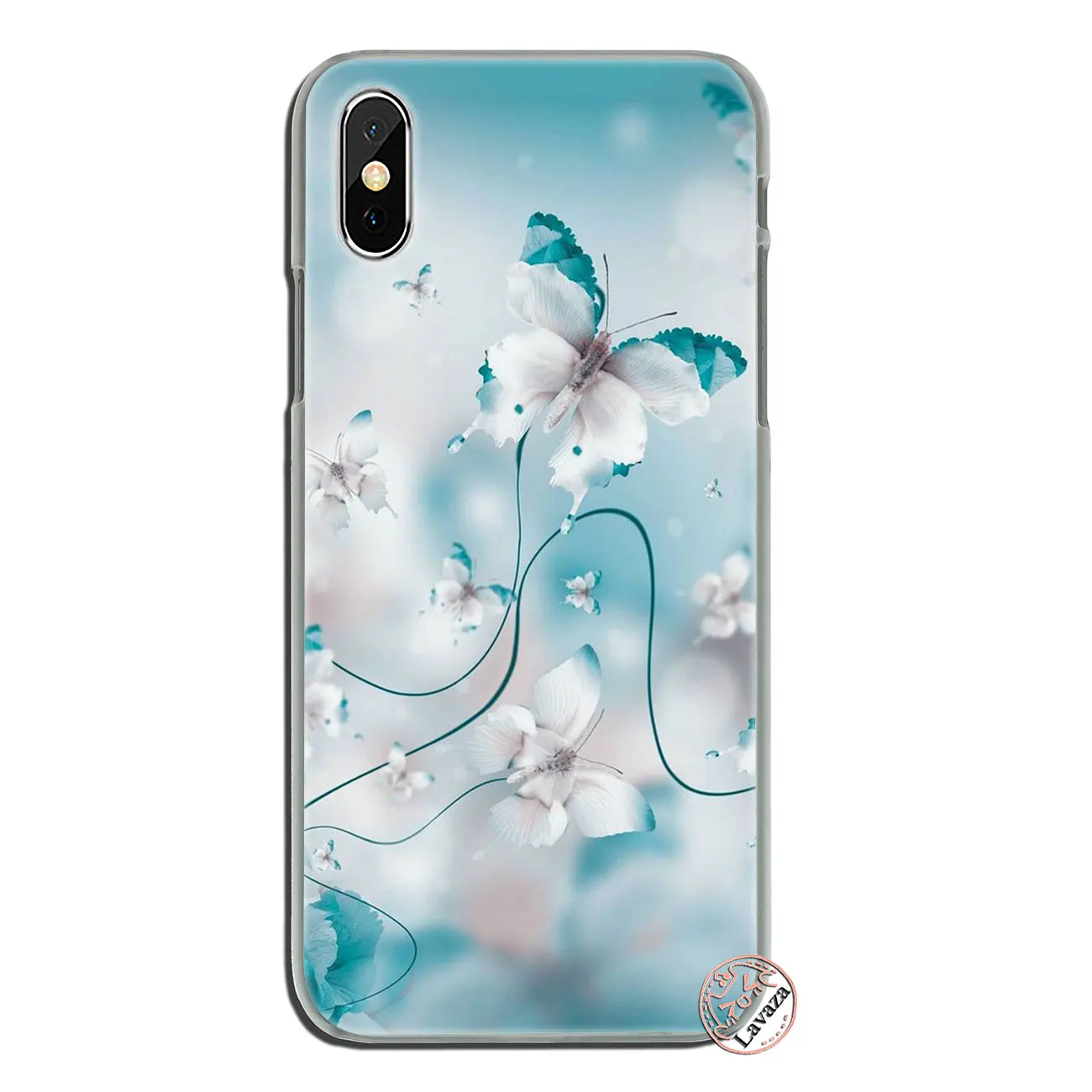 10 Lavaza красивый жесткий чехол для телефона с бабочкой и цветами для iPhone XR X 11 Pro XS Max 8 7 6S 5 5S SE 4S 4 10 - Цвет: 10