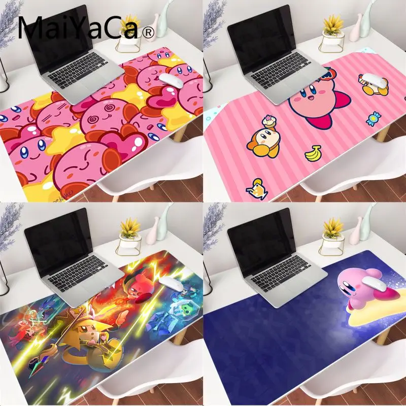 

MaiYaCa Pink Cute Kirby Keyboard Gamer Gaming Mouse pads XXL Anime Mause Pad Laptop Keyboard Desk Mat for pc gamer completo