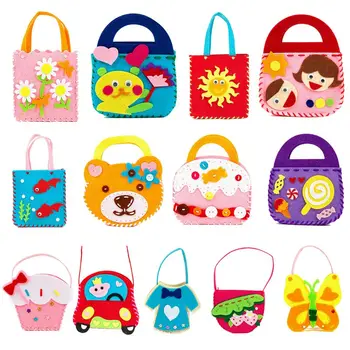 

Children Early Childhood Educational Toy Kids Manual Cloth Bag Cute DIY Craft Kit Creative Handmade Materials E65D