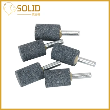 

Ceramic Grinding Head Shank 6mm Cylindrical Polishing Point Grinding Head Set for Metal Wood 20Pcs Brown Corundum