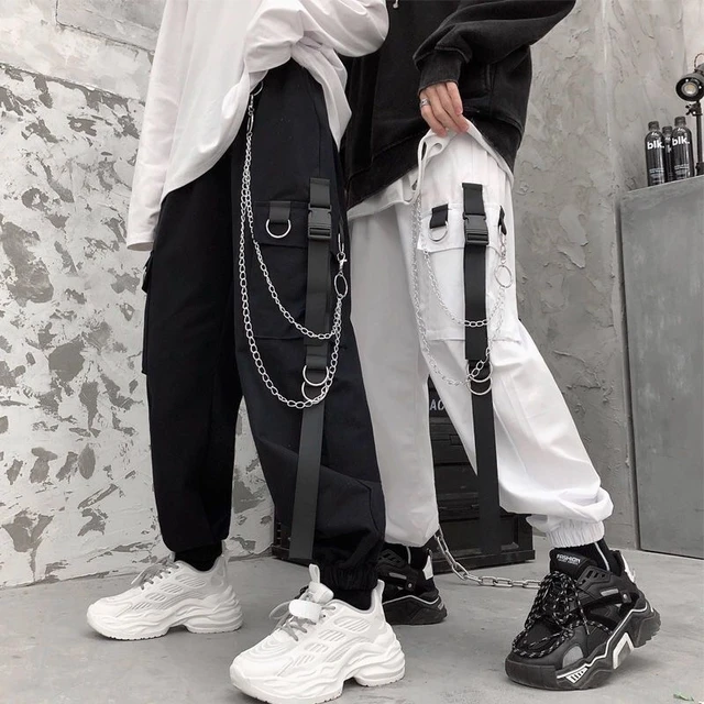 Womens Track Pants High Waist Harem Pants with Chain Tapered Sport Cargo  Pants Jogger Trousers  Walmartcom