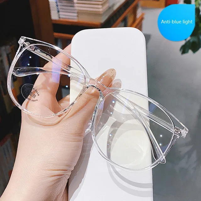 Zilead-Gafas de ordenador transparentes para hombre y mujer, lentes redondas con bloqueo de luz azul, montura óptica 3