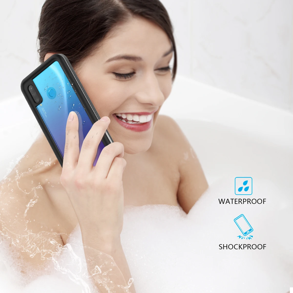 Водонепроницаемый чехол для huawei P30 Lite 360 градусов пылезащитный чехол с Плавучим ремешком чехол для huawei P30 Lite чехол