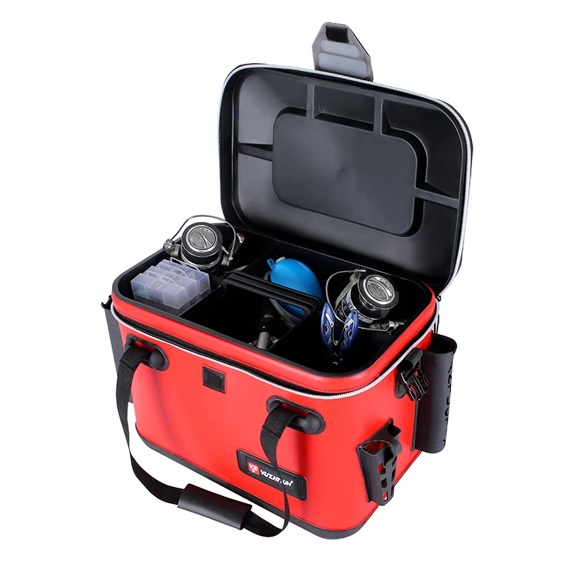 US $59.98 Thickened EVA Fishing Bucket Fish Box Waterproof Tackle Storage Durable Hard Shell Large Capacity Tool Organizer Carrying Bag