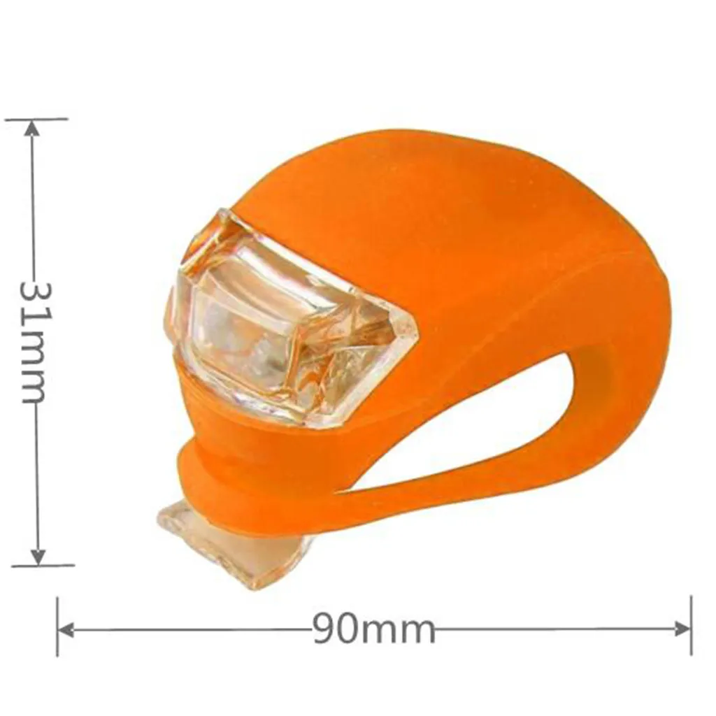 IN STOCK Colorful Bicycle Taillights LED Silicone Mountain Bike Bicycle Front Rear Lights Set Cycle Clip Bike Light accessories
