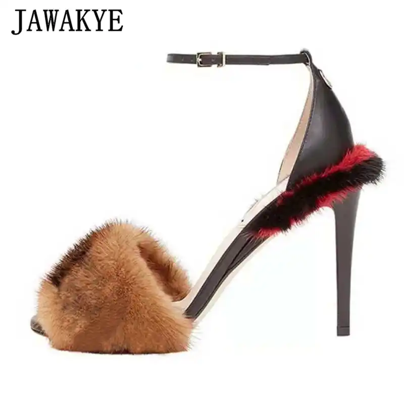 fur stilettos