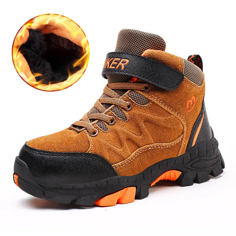 Детские водонепроницаемые походные ботинки Уличные ботильоны Кроссовки Зимние