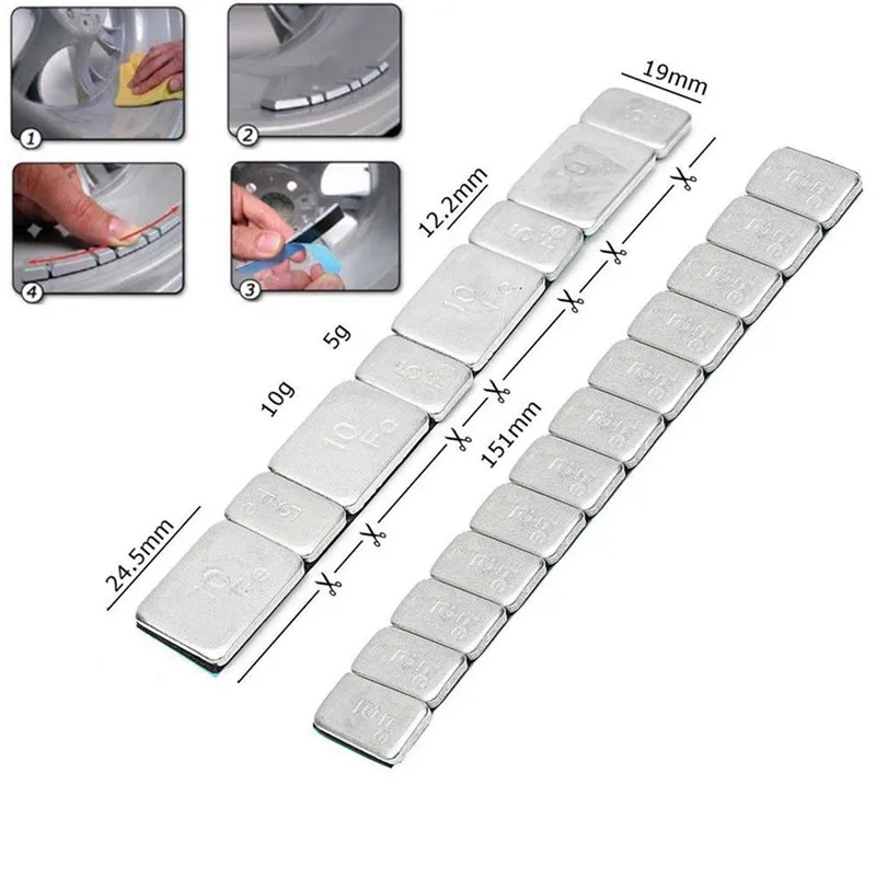 

1pc 60g Universal Car Truck Adhesive Wheel Tire Balance Weights Wheel Tyre Balancing Bar Sticker Auto Accessories