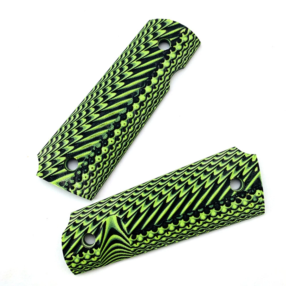 

MP 1 Pair Colt 1911 Professional G10 Knife Handles Patch Textured Material Scales Non-slip Blanks For 1911 Grips 2pcs Green