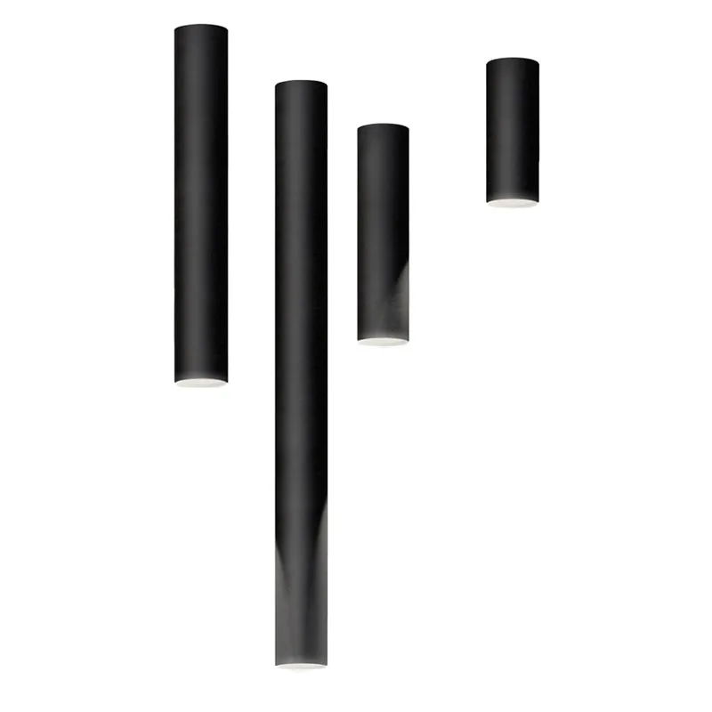 

2019 NEW Fashion Black White Modern 7W COB LED Ceiling Spot light Cylindrical Downlight 20cm 30cm 50cm 80cm