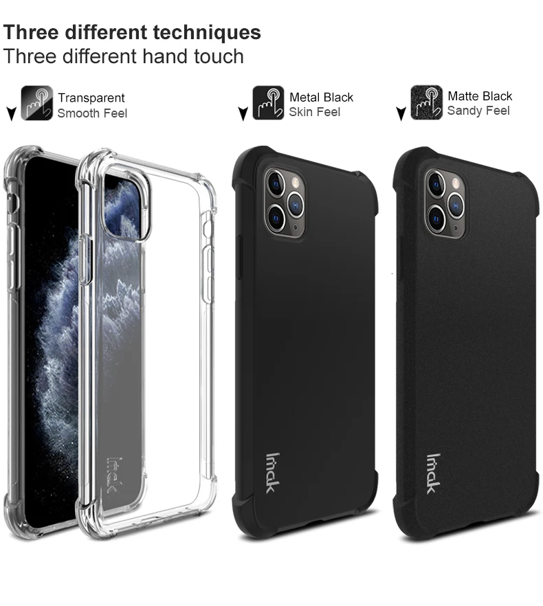 

Чехол для iPhone 11 Pro Max IMAK, противоударные подушки безопасности, мягкая Задняя накладка чехла из ТПУ для Apple iPhone 11 Pro/iPhone11