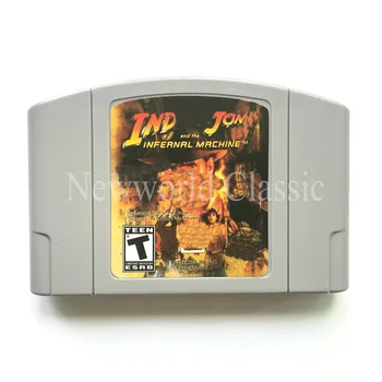 

India Jons and the Infernal Machine English Languae Video Game Cartridge Card for 64 Bit Game Console US NTSC Version