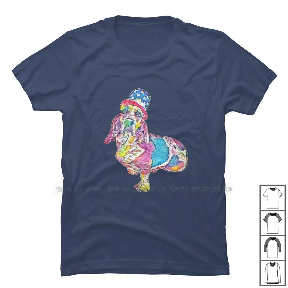 Basset Hound Dog Wearing A 4T Shirt 100% Cotone Dog Love Puppy Wear Ring Love Dogs Bass Set Ear We Go Do