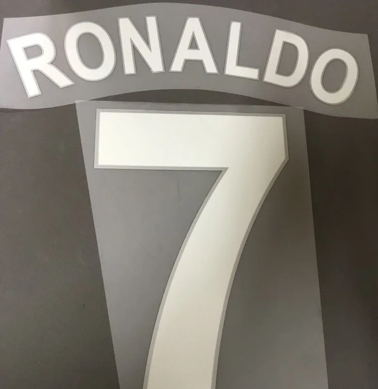 7 RONALDO Высокое качество 2008 UCL#7 Ronaldo Nameset печать настроить любое имя номер железная футбольная нашивка - Цвет: 7 RONALDO