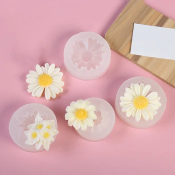 

HOT 4 Pcs Flower Daisy Soft Silicone Mold Gummy Chocolate Cake Decoration DIY Tool Clay Soft Pottery Wax Epoxy Resin Mold