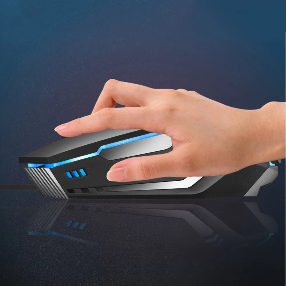 K3 USB Проводная 1600 освещение dpi Регулируемая игровая мышь геймер мыши для компьютера ноутбука PC игровая мышь