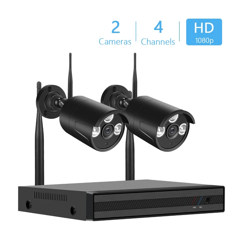 KIT 1 WiFi NVR 8CH видеонаблюдение+ 4 шт 1080P Bullet IP камеры видеонаблюдения безопасность день и ночь автоматический переключатель поддержка 4 ТБ жесткий диск - Цвет: KIT 1